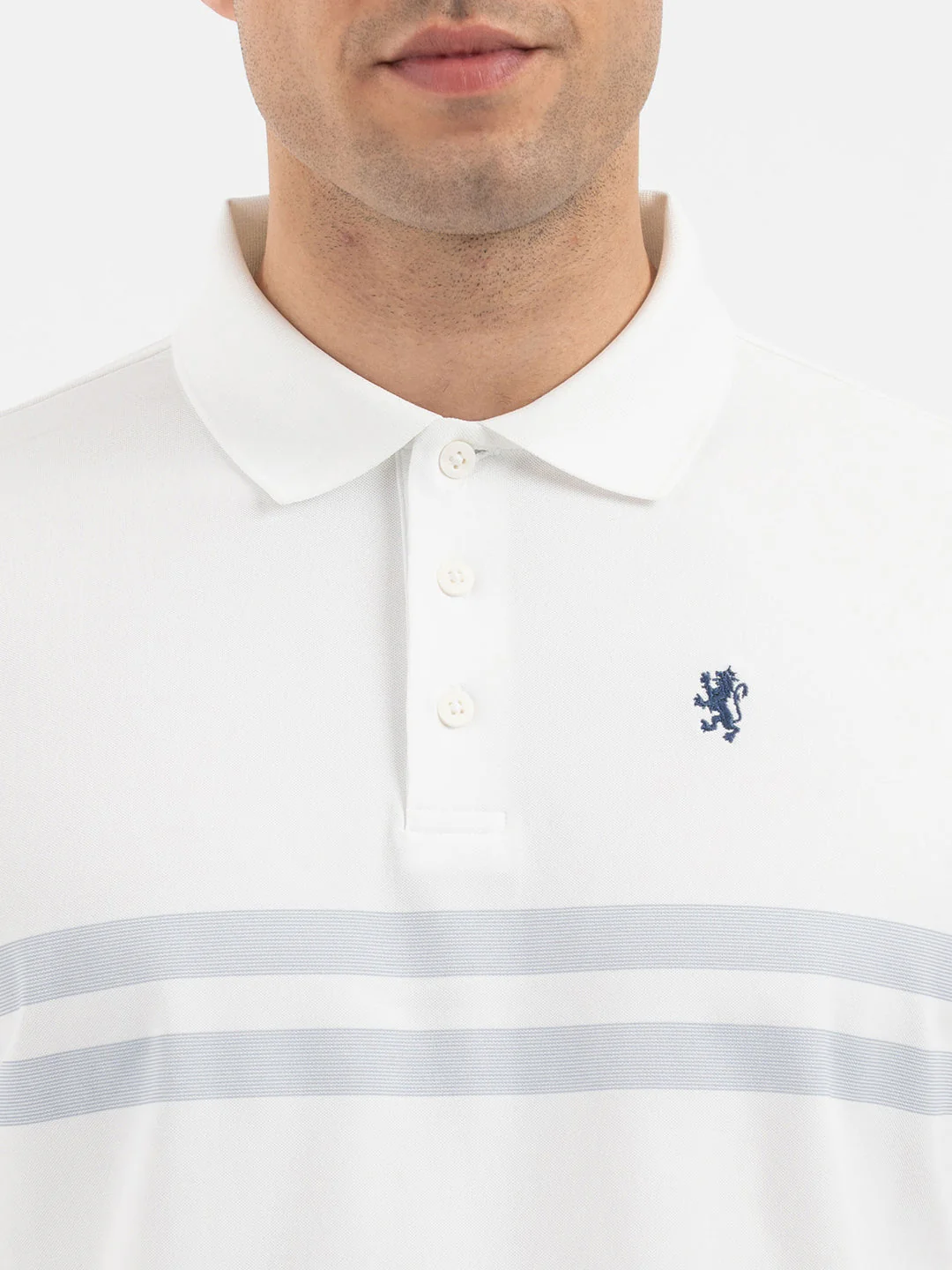 Red Tape Menâ€™s White Polo T-Shirt - Image 4