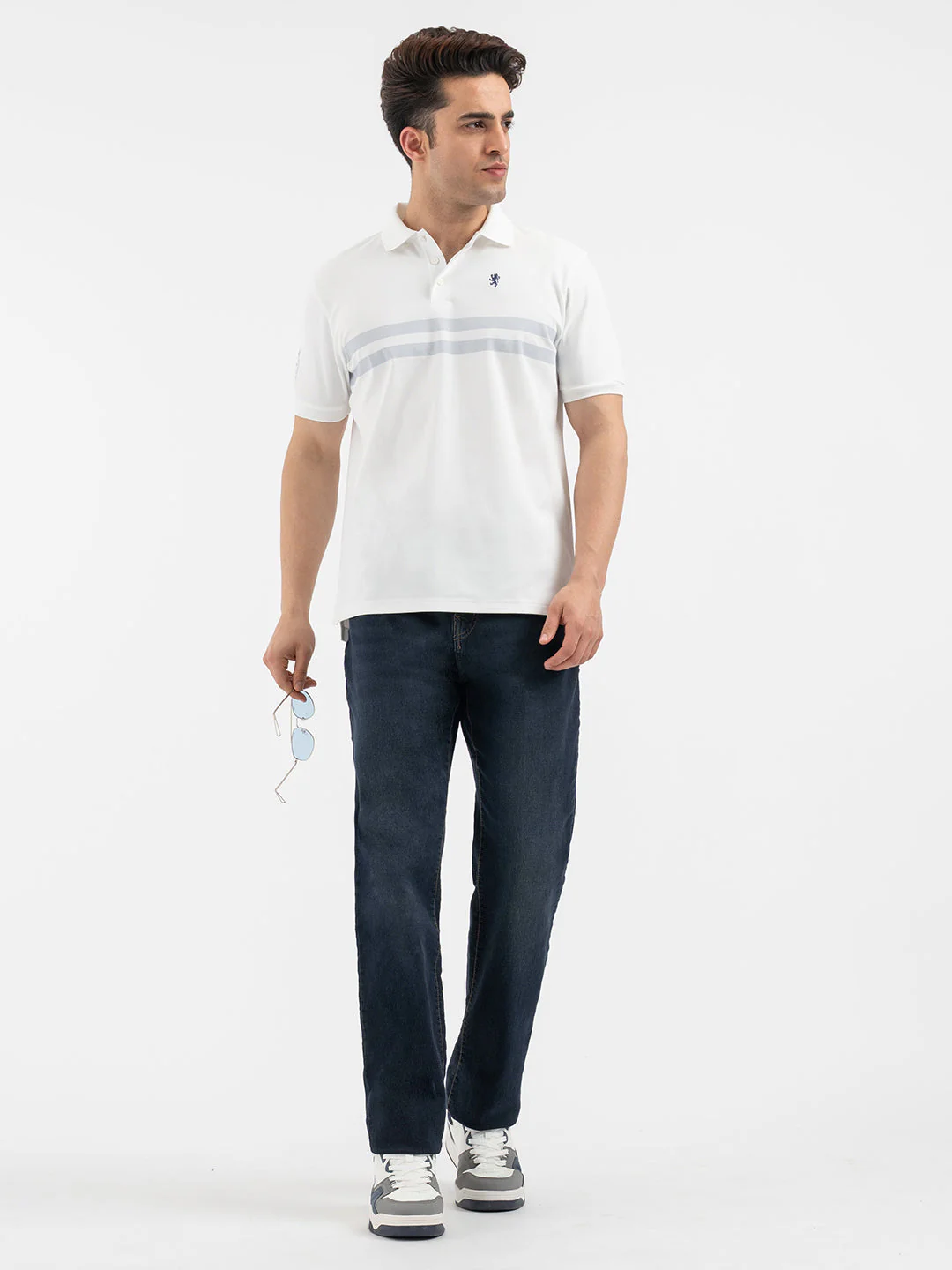 Red Tape Menâ€™s White Polo T-Shirt - Image 5