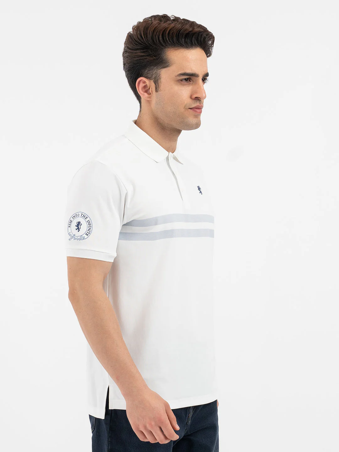 Red Tape Menâ€™s White Polo T-Shirt - Image 6