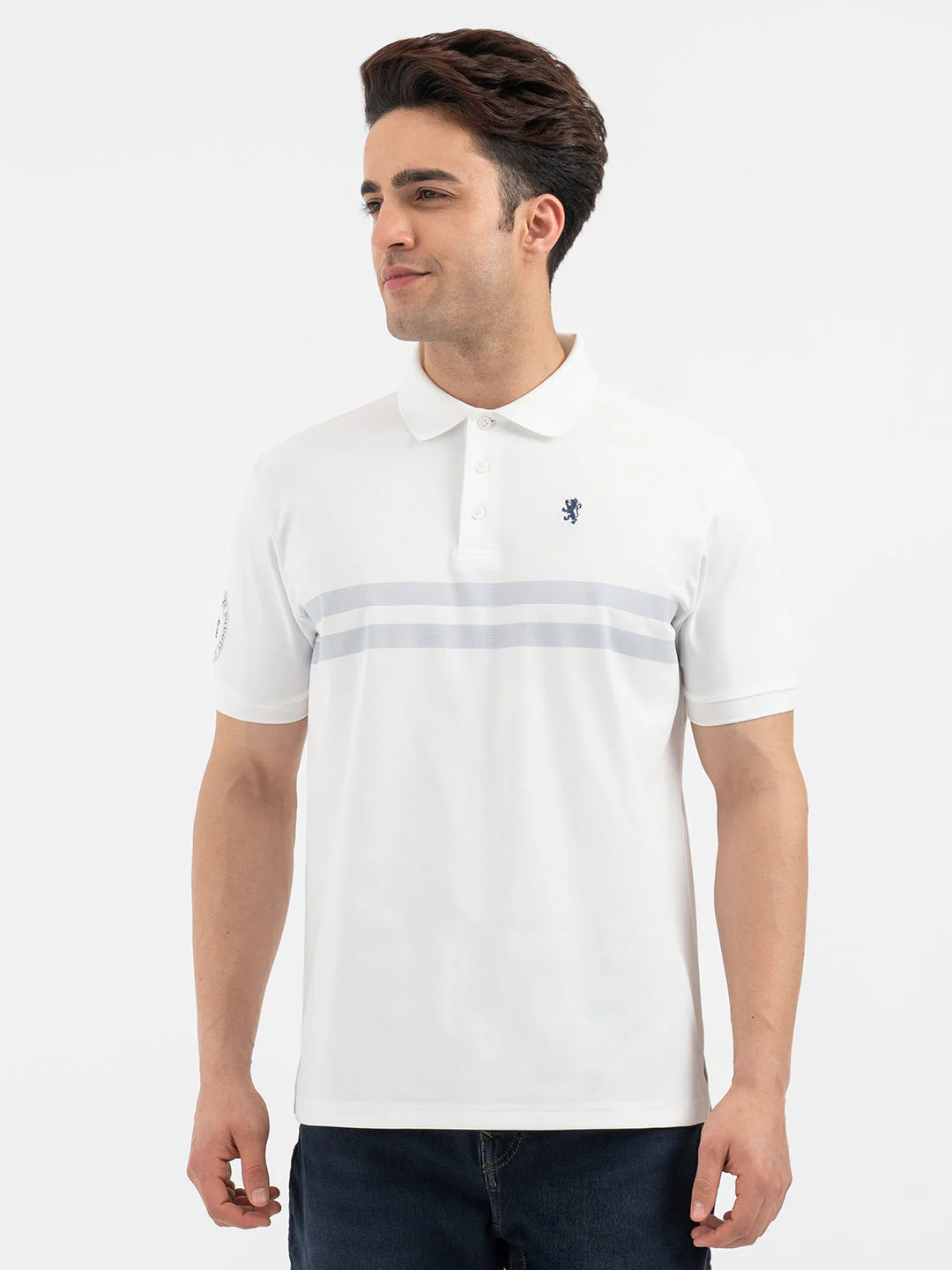 Red Tape Menâ€™s White Polo T-Shirt - Image 7