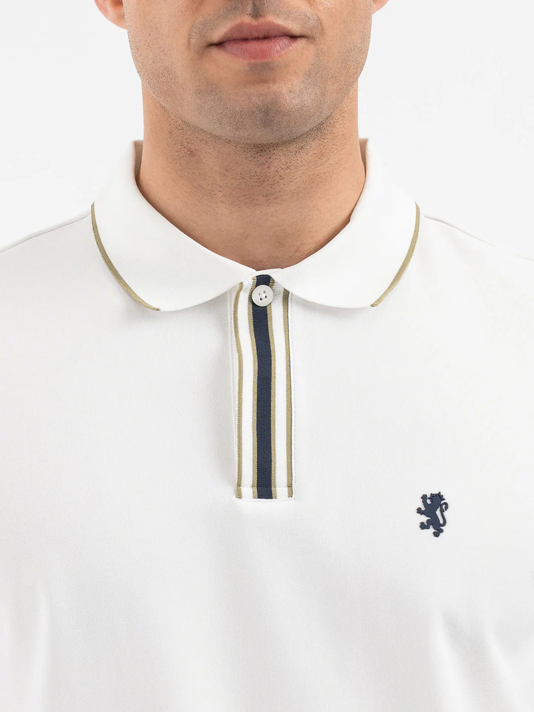 Red Tape Menâ€™s White Polo T-Shirt - Image 4