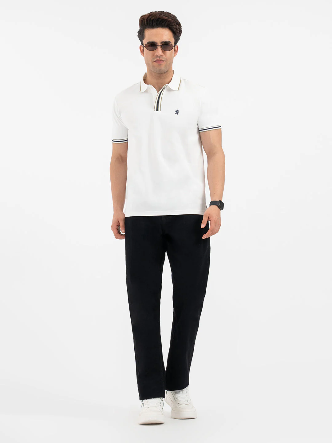 Red Tape Menâ€™s White Polo T-Shirt - Image 5
