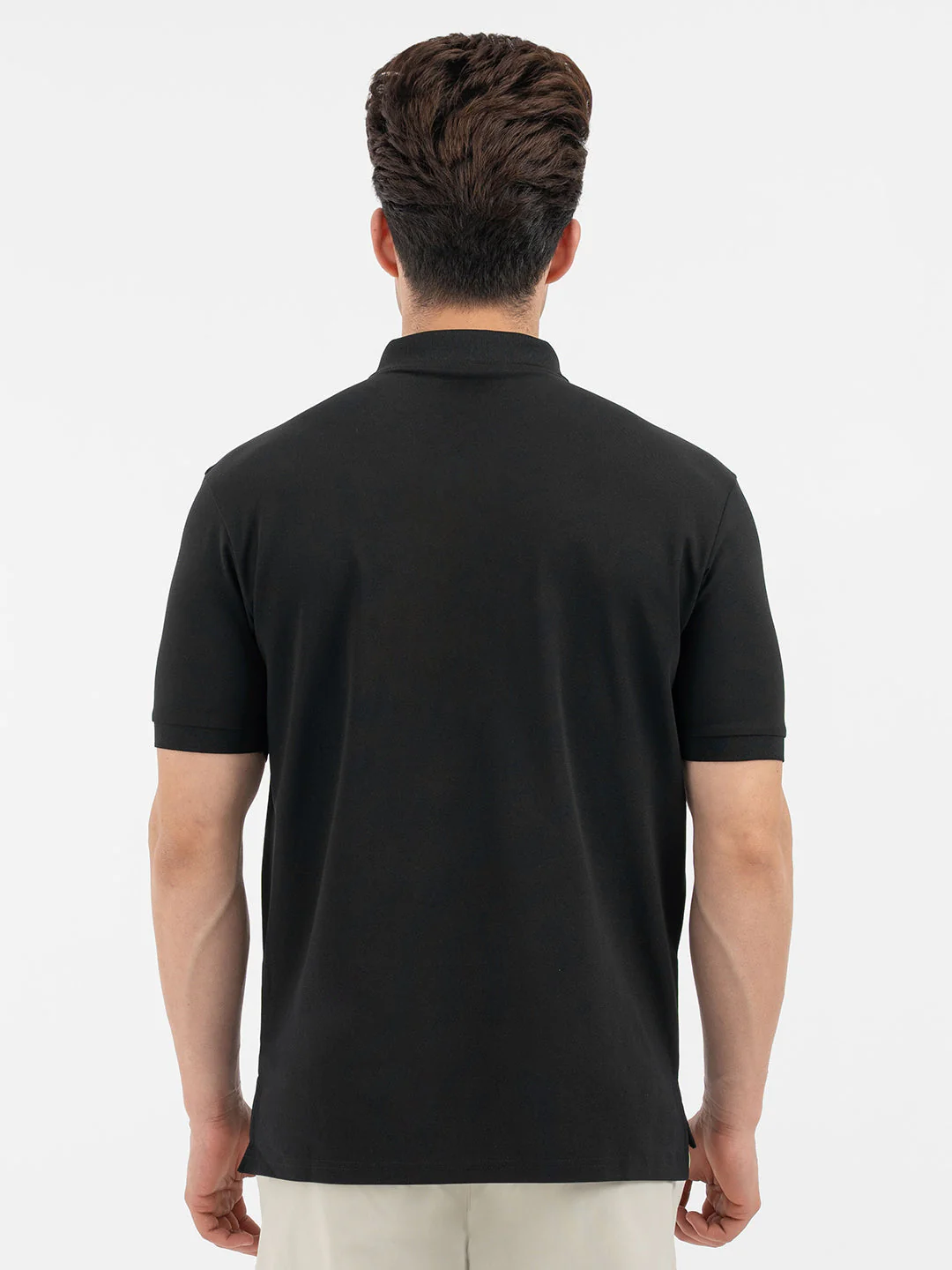 Red Tape Menâ€™s Black Athleisure Polo T-Shirt - Image 3