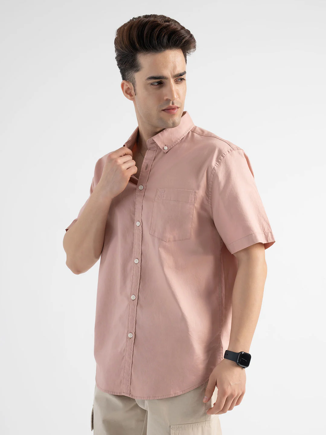 Menâ€™s Casual Dusky Pink Shirt - Image 2