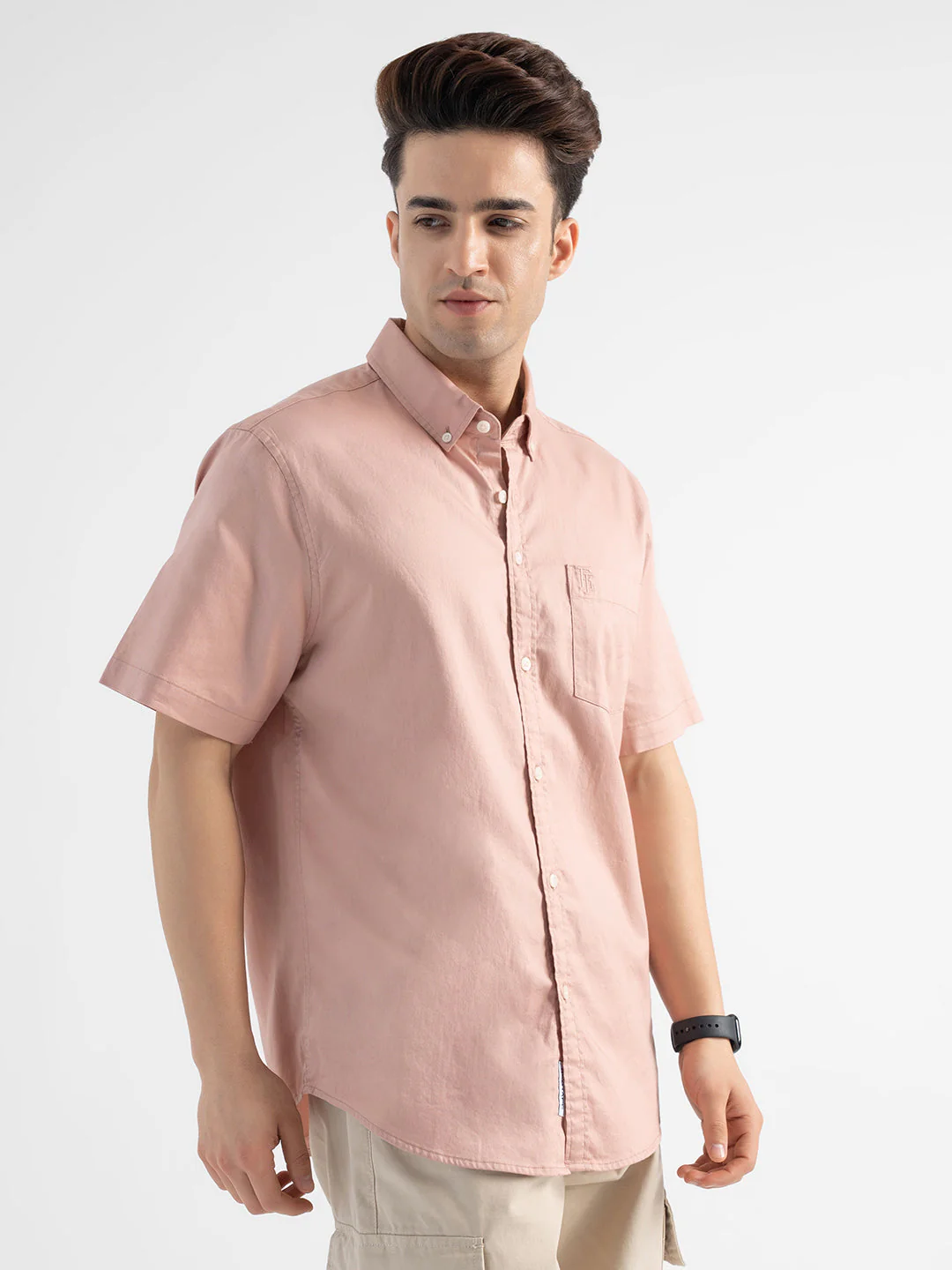 Menâ€™s Casual Dusky Pink Shirt - Image 6