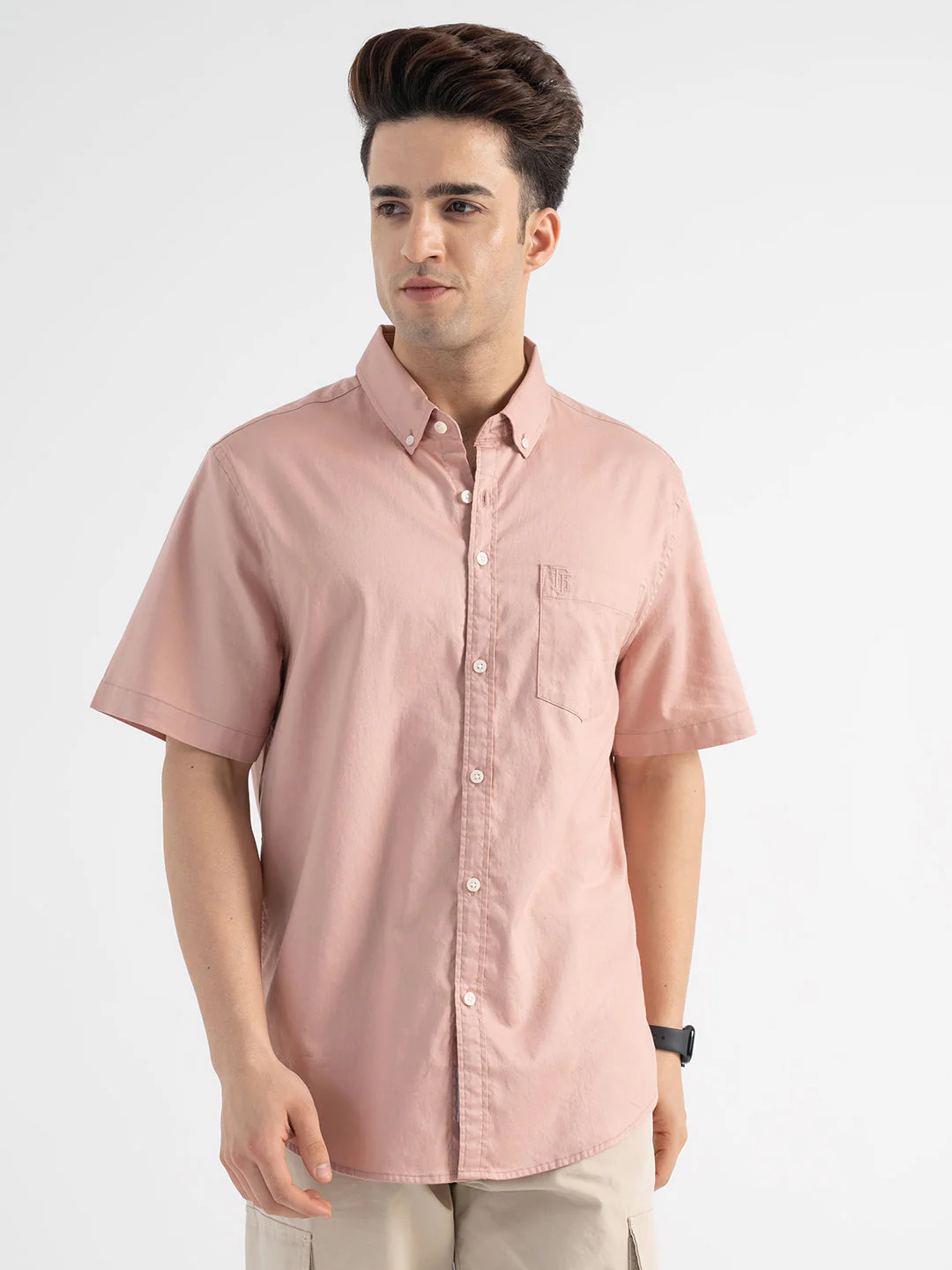 Menâ€™s Casual Dusky Pink Shirt - Image 7