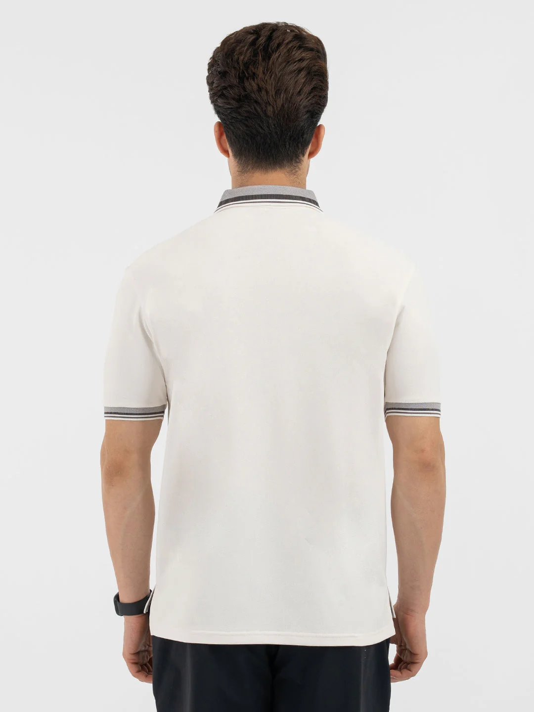 Red Tape Menâ€™s Cream Polo T-Shirt - Image 3