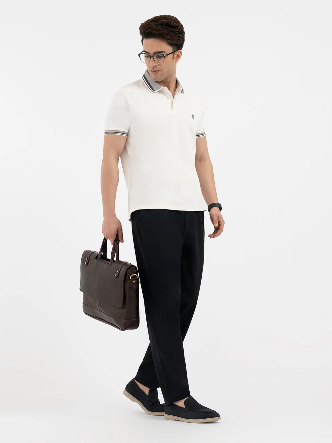 Red Tape Menâ€™s Cream Polo T-Shirt - Image 5