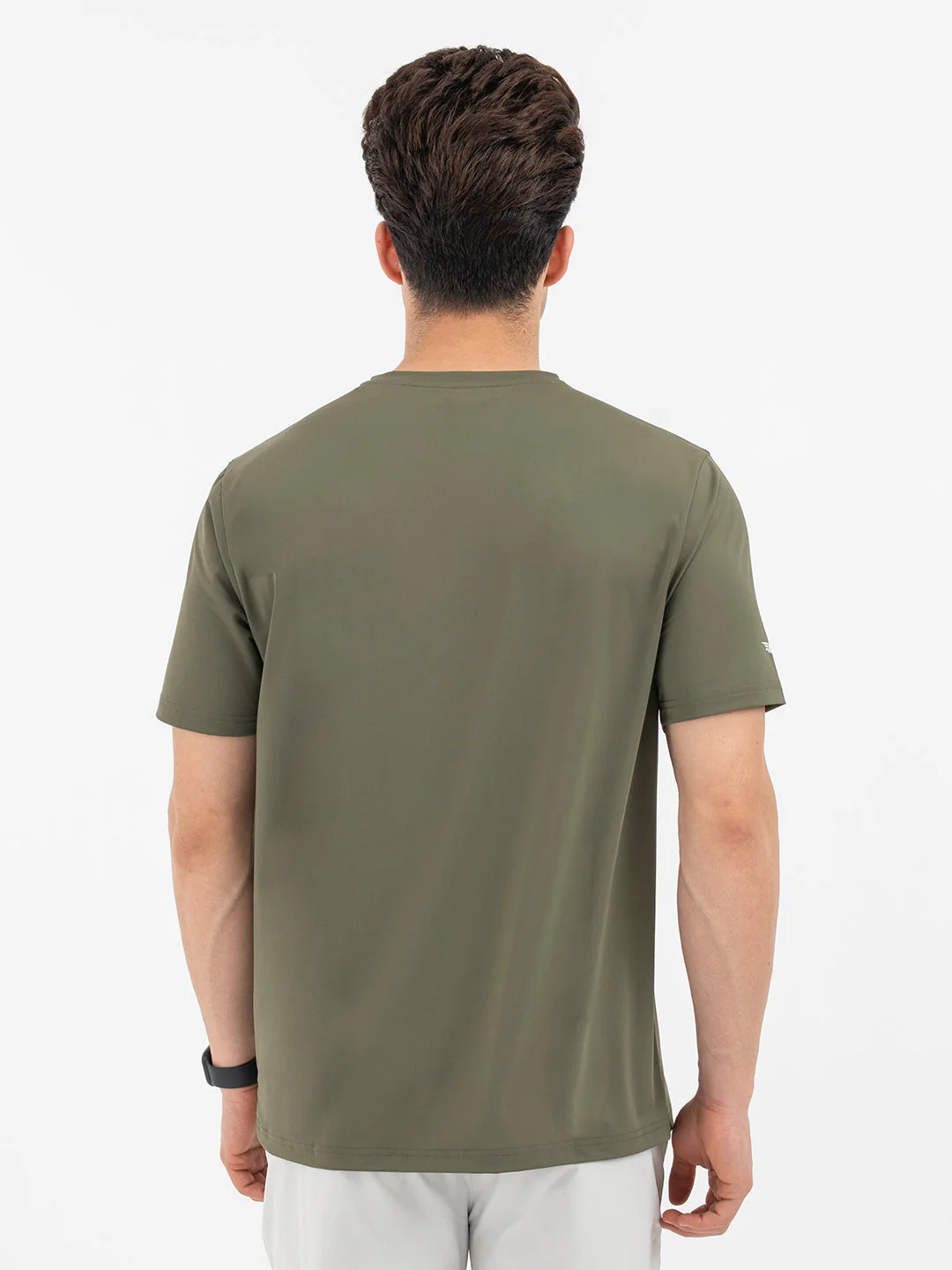 Red Tape Menâ€™s Dark Olive Graphic Activewear T-Shirt - Image 3