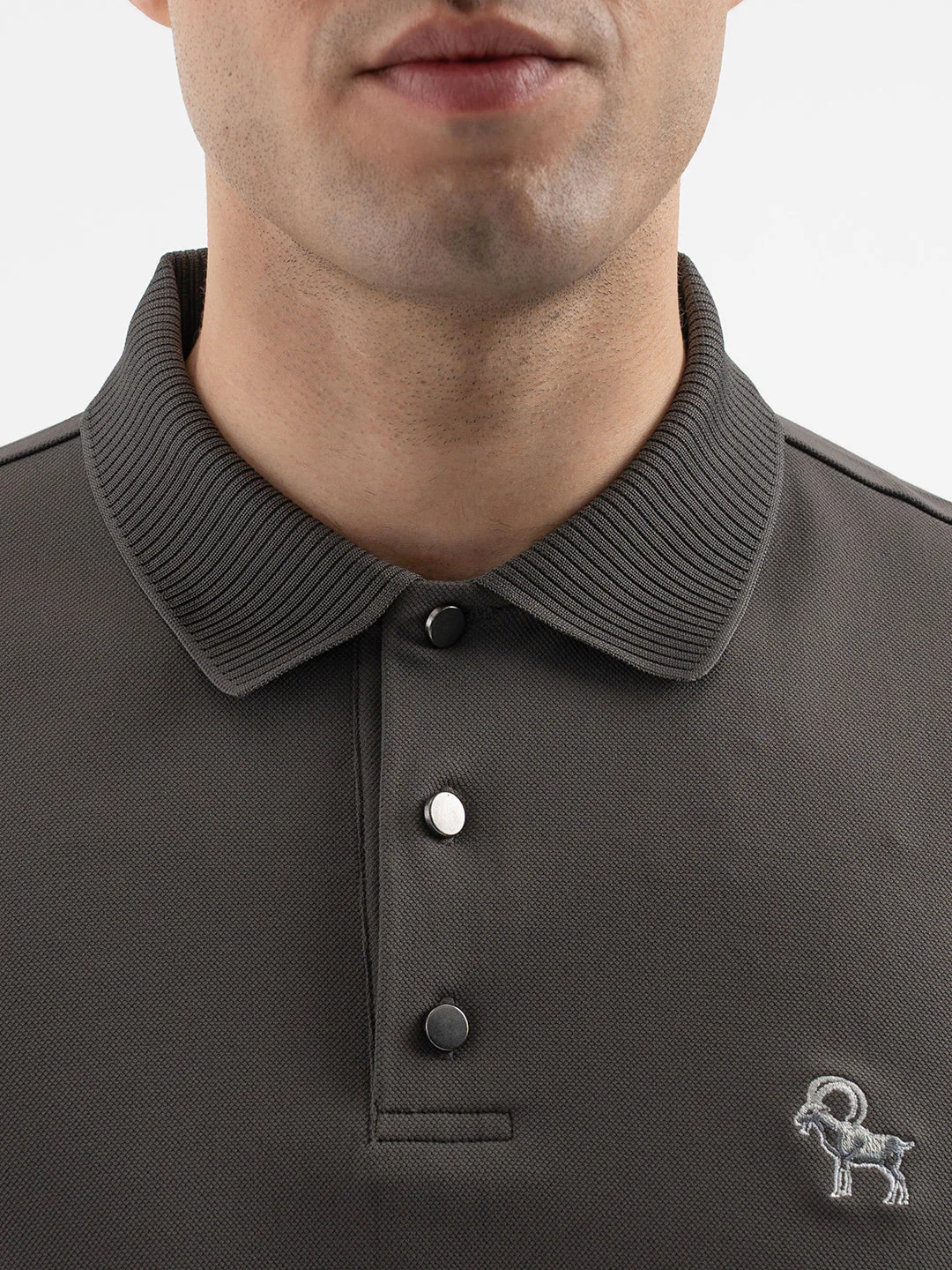 Red Tape Menâ€™s Dark Olive Solid Polo T-Shirt - Image 4