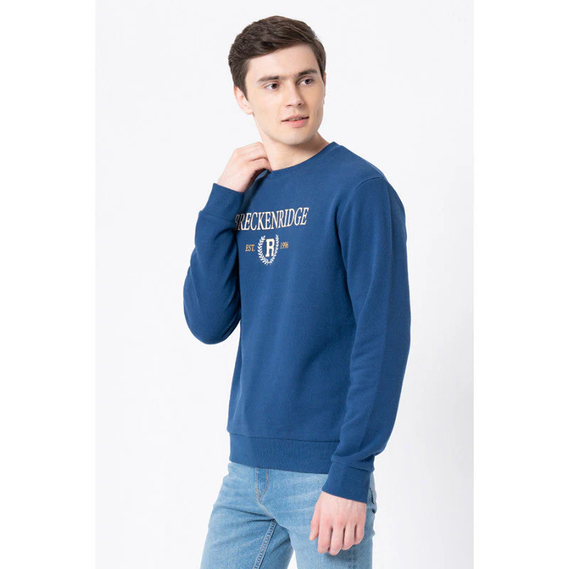 Men's Airforce Blue Graphic Print Sweatshirt - Image 2