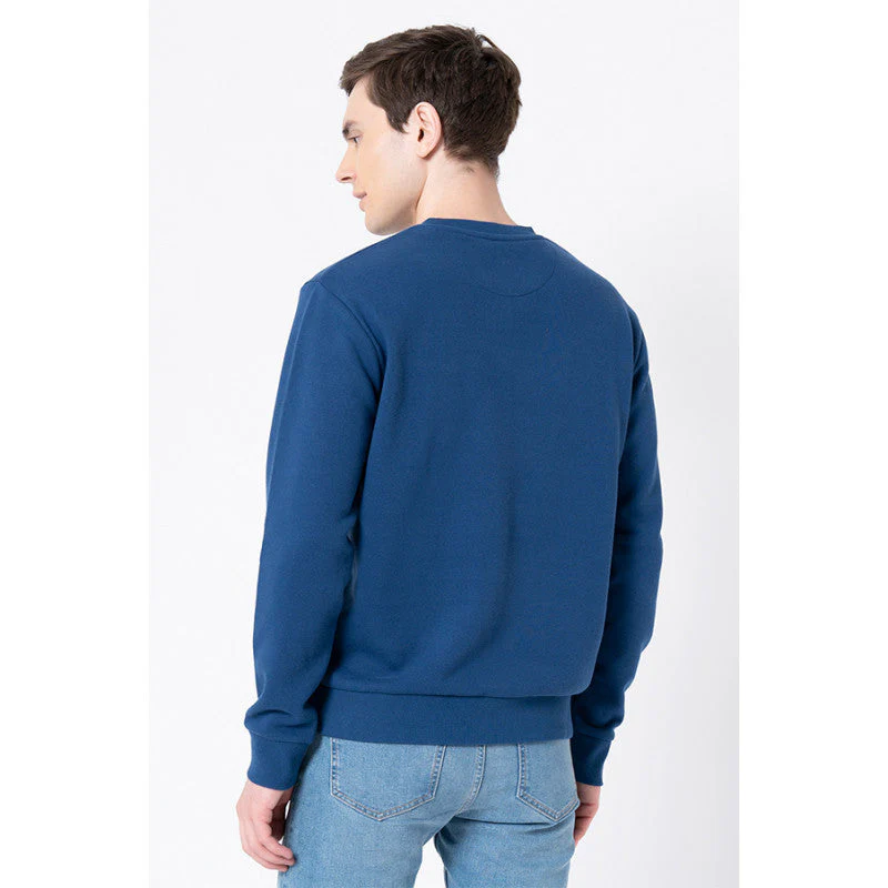 Men's Airforce Blue Graphic Print Sweatshirt - Image 3