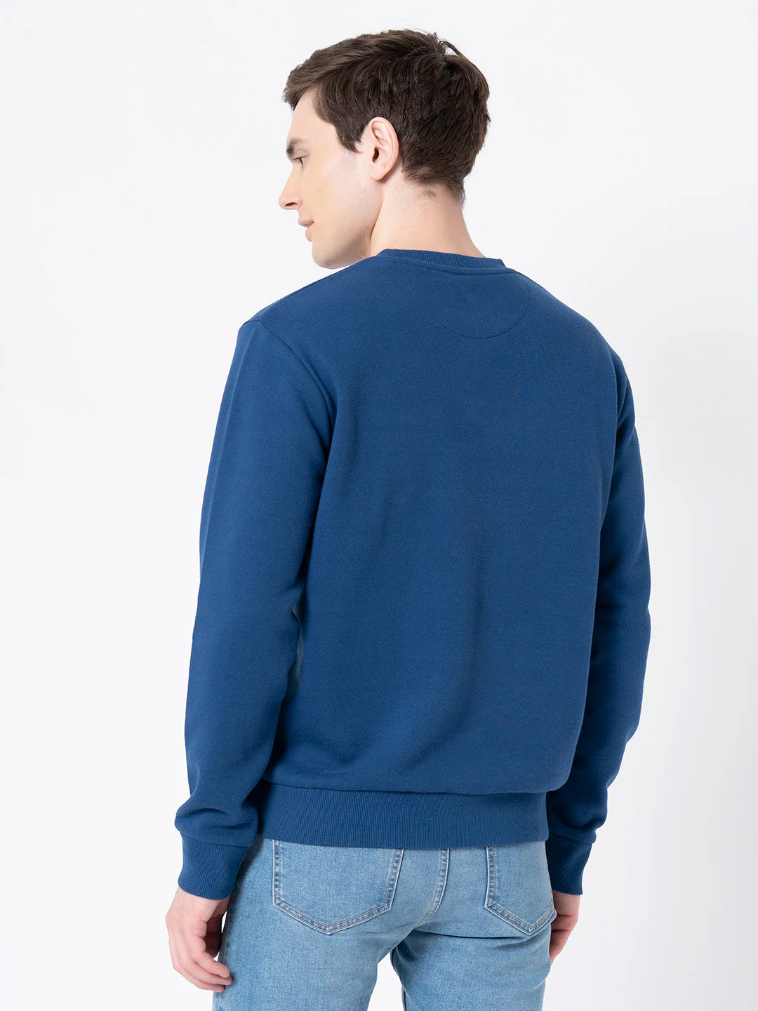 Men's Airforce Blue Graphic Print Sweatshirt - Image 3