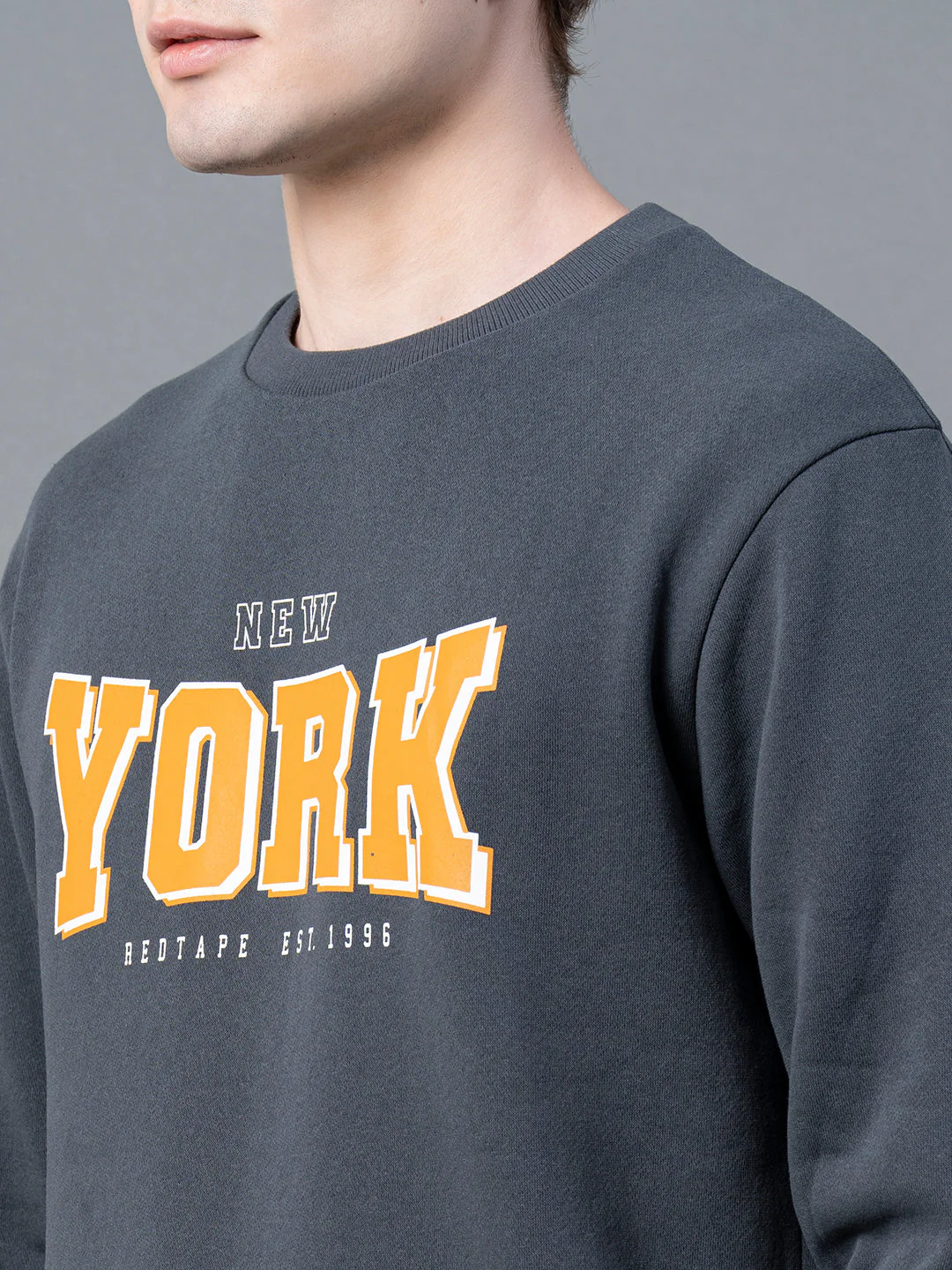 Men's Apce Grey Graphic Print Sweatshirt - Image 4