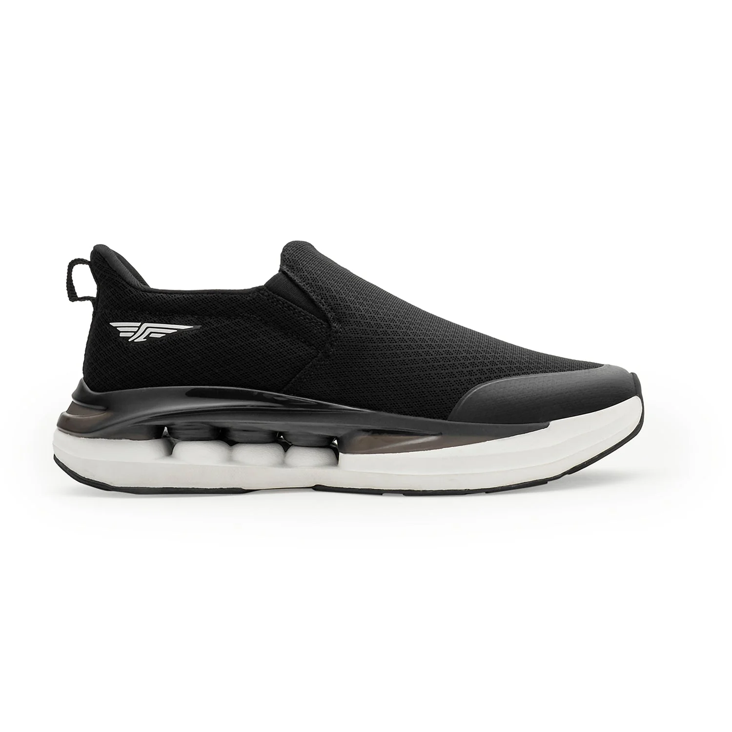 Men's Black and White Walking Slip-On Shoes - Image 2