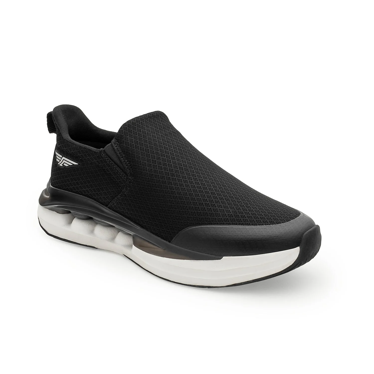 Men's Black and White Walking Slip-On Shoes - Image 6