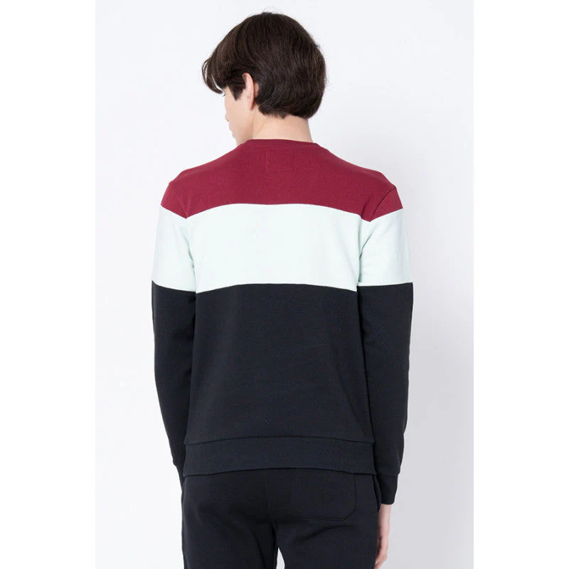 Men's Black Color Block Sweatshirt - Image 3