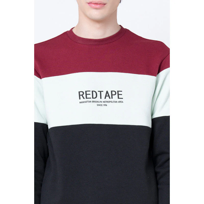 Men's Black Color Block Sweatshirt - Image 4