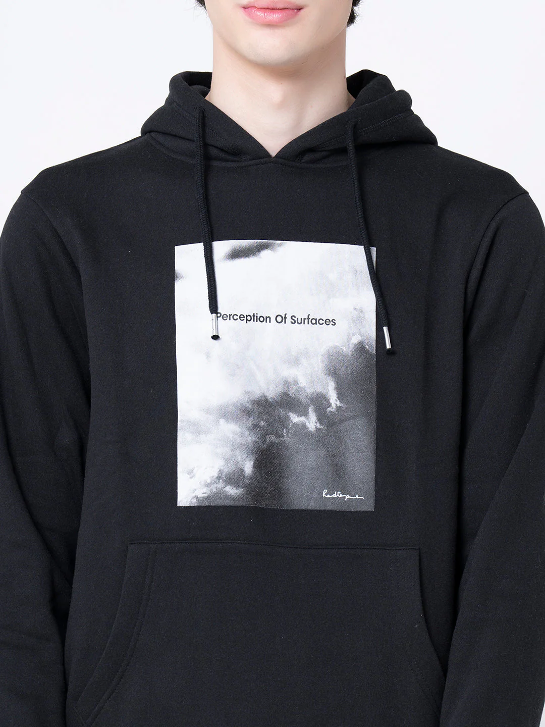 Men's Black Graphic Print Hoodie - Image 4