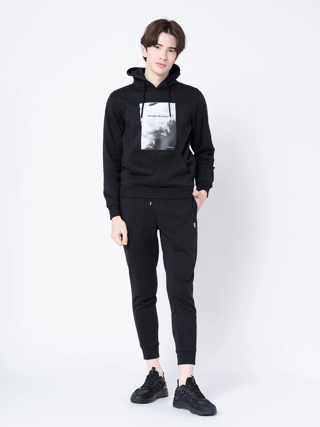 Men's Black Graphic Print Hoodie - Image 5