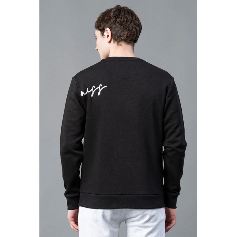 Men Black Graphic Print Sweatshirt - Image 3