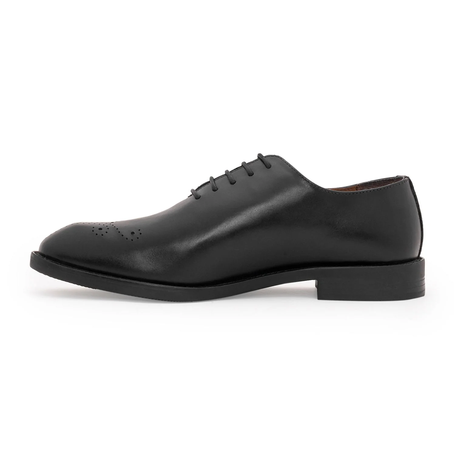 Men's Black Leather Low-Cut Shoes - Image 4