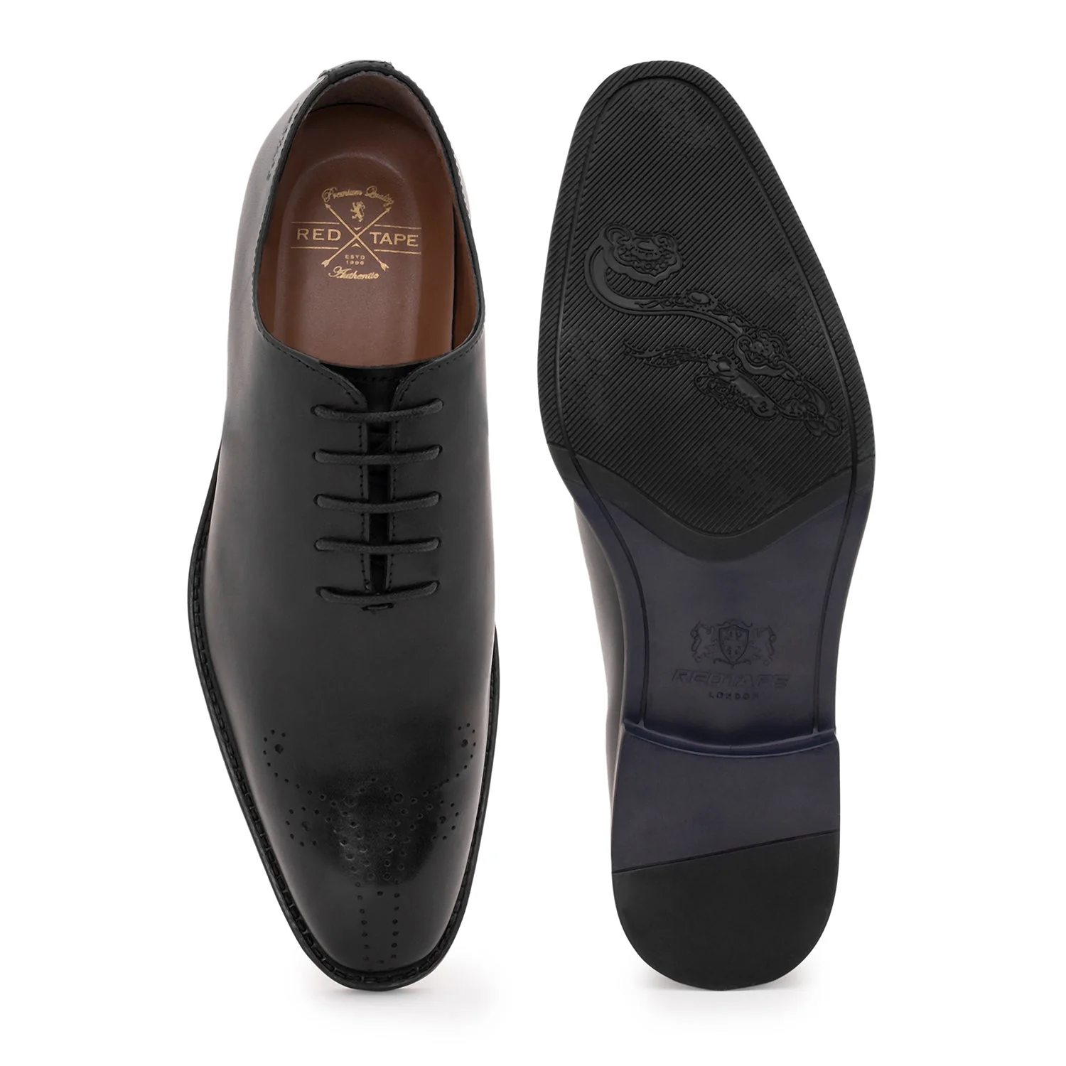 Men's Black Leather Low-Cut Shoes - Image 6