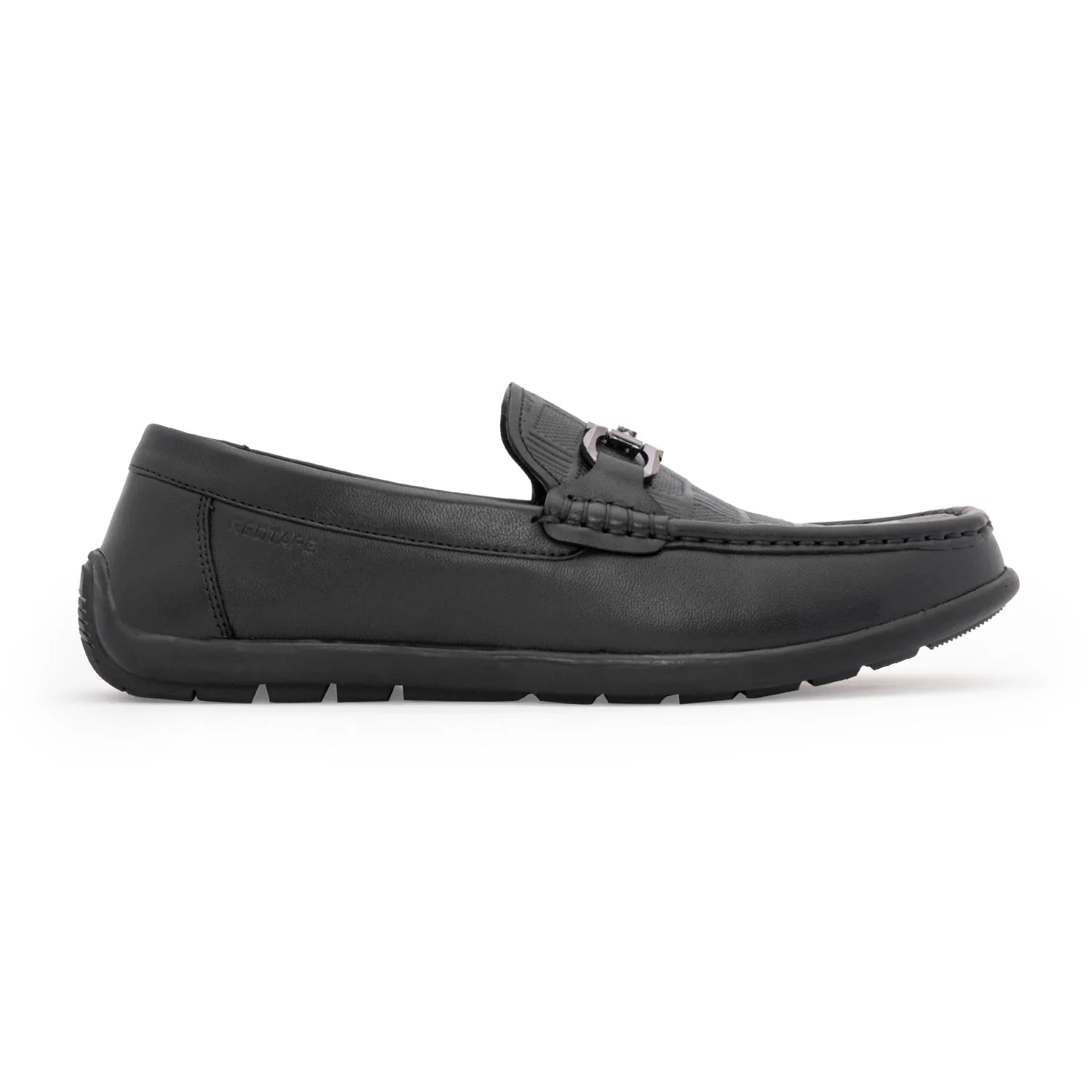 Men's Black Leather Moccasins for Classic Formal Sophistication - Image 2