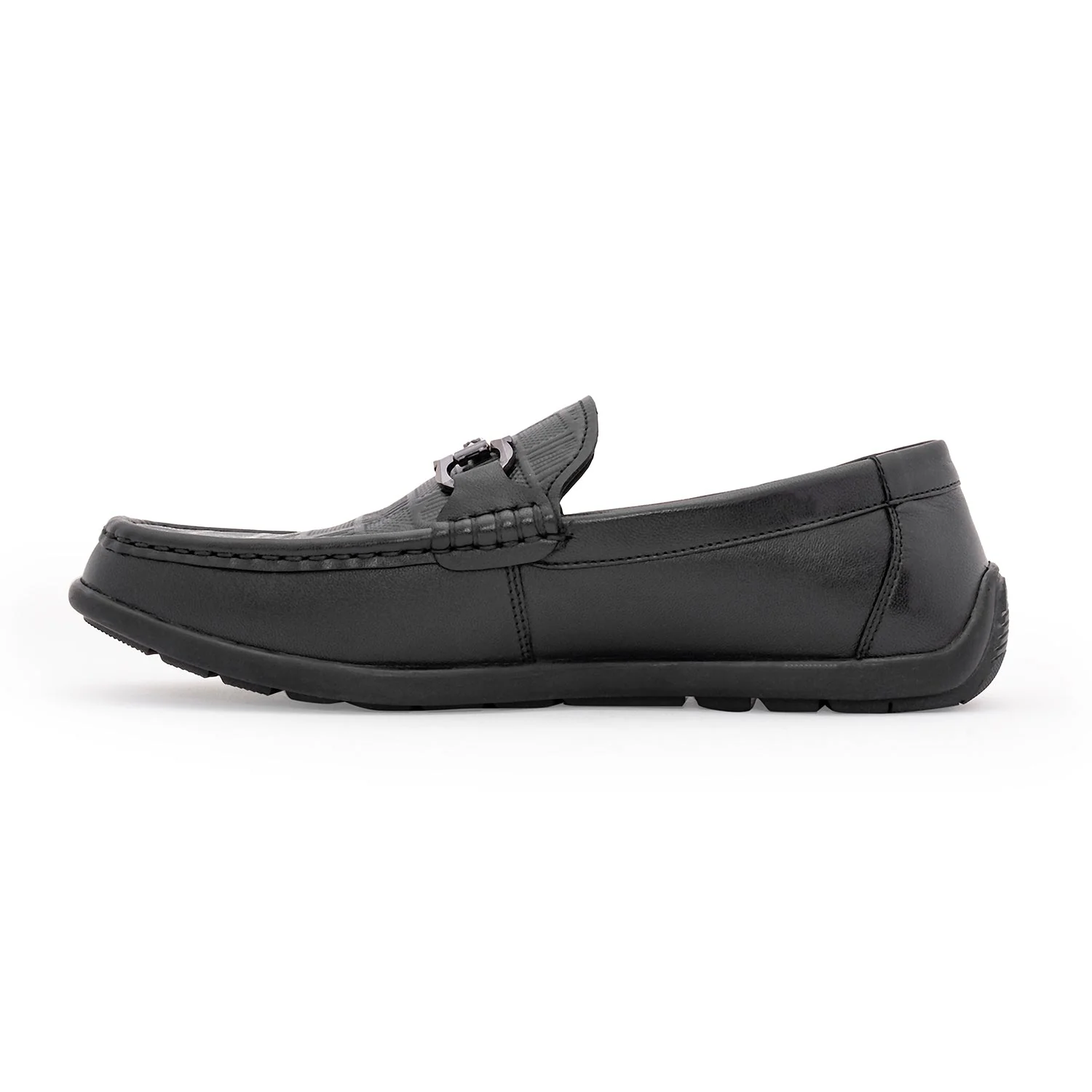 Men's Black Leather Moccasins for Classic Formal Sophistication - Image 3