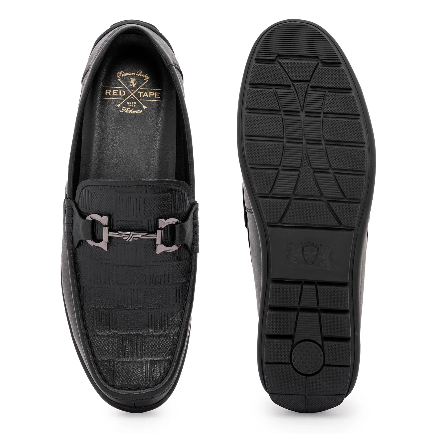 Men's Black Leather Moccasins for Classic Formal Sophistication - Image 5