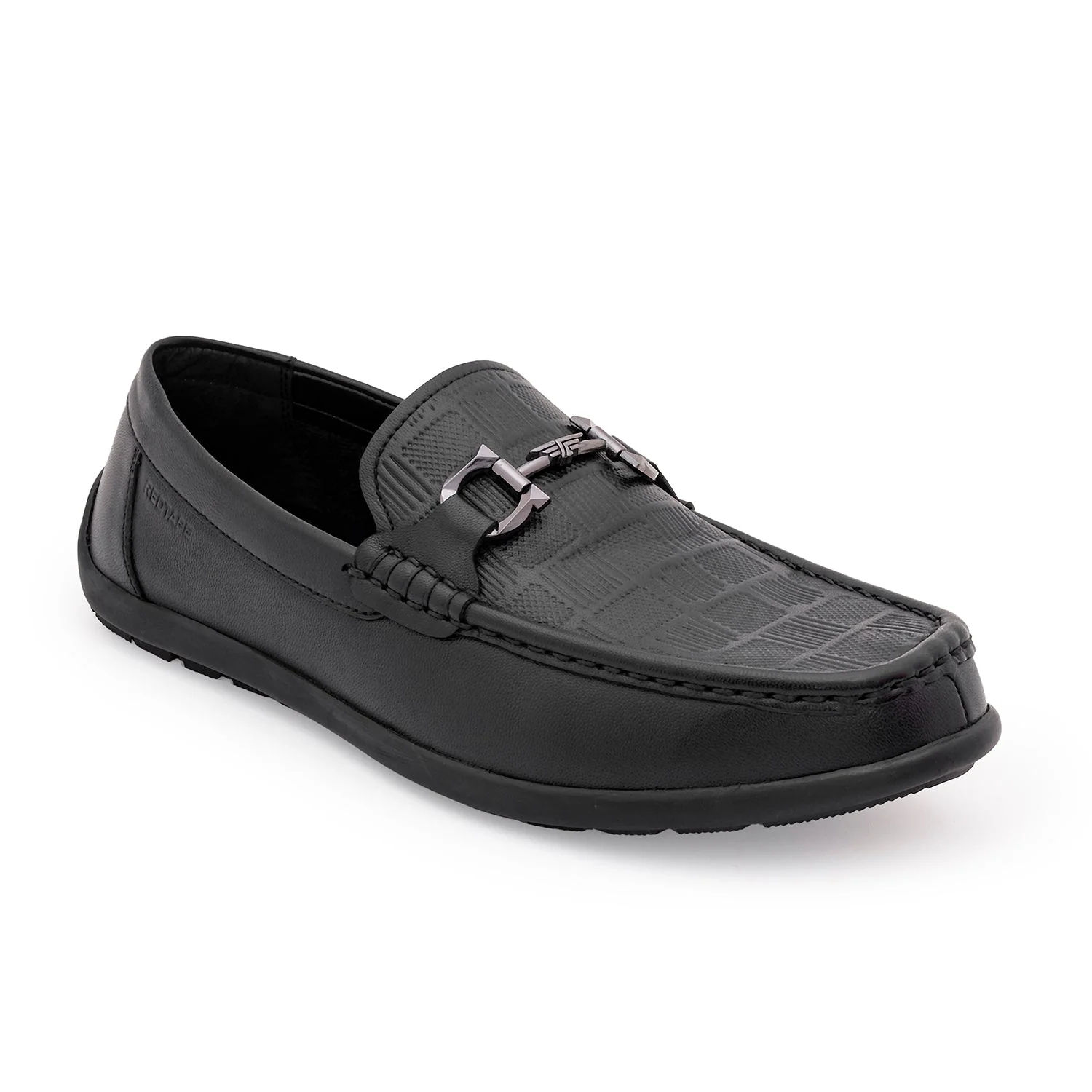 Men's Black Leather Moccasins for Classic Formal Sophistication - Image 7