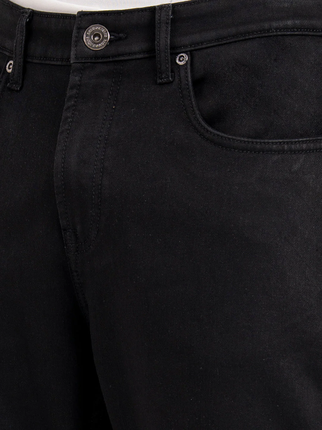 Men's Black Mid Rise Baggy Fit Jeans - Image 5