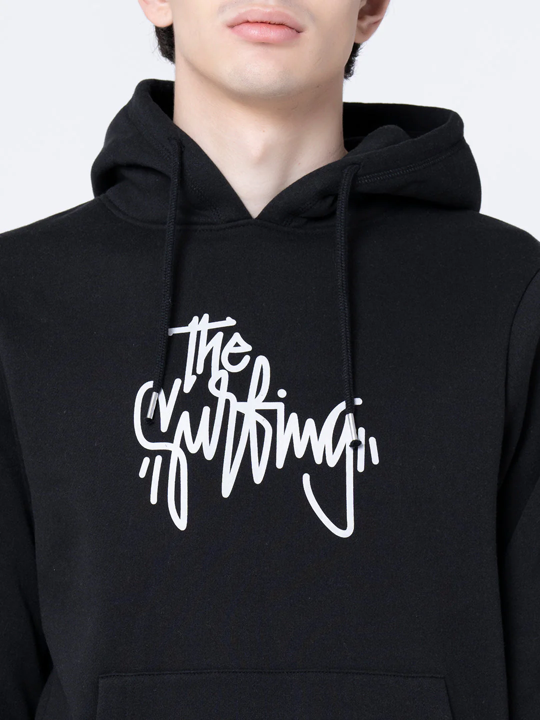 Men's Black Printed Hoodie - Image 4
