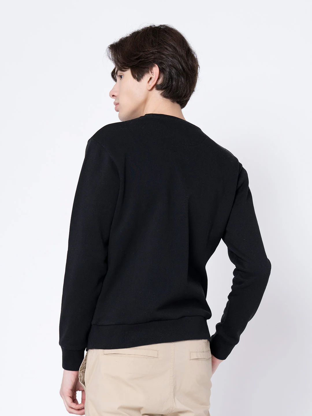 Men's Black Printed Sweatshirt - Image 3