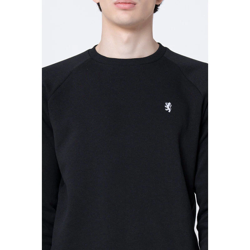 Men's Black Solid Sweatshirt - Image 4