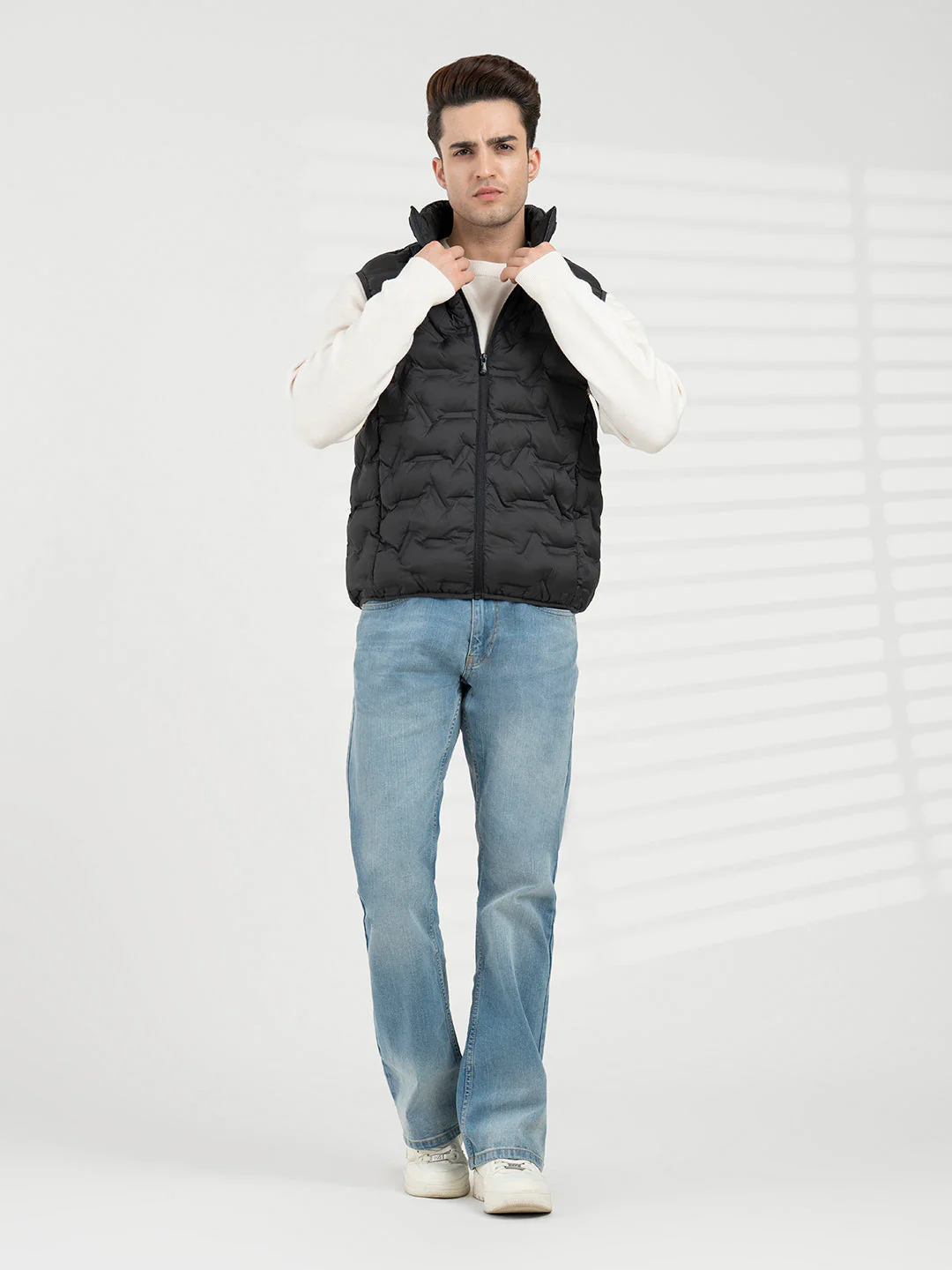 Men's Black Sleeveless Jacket | Winter Heatseal Jackets for Men - Image 5