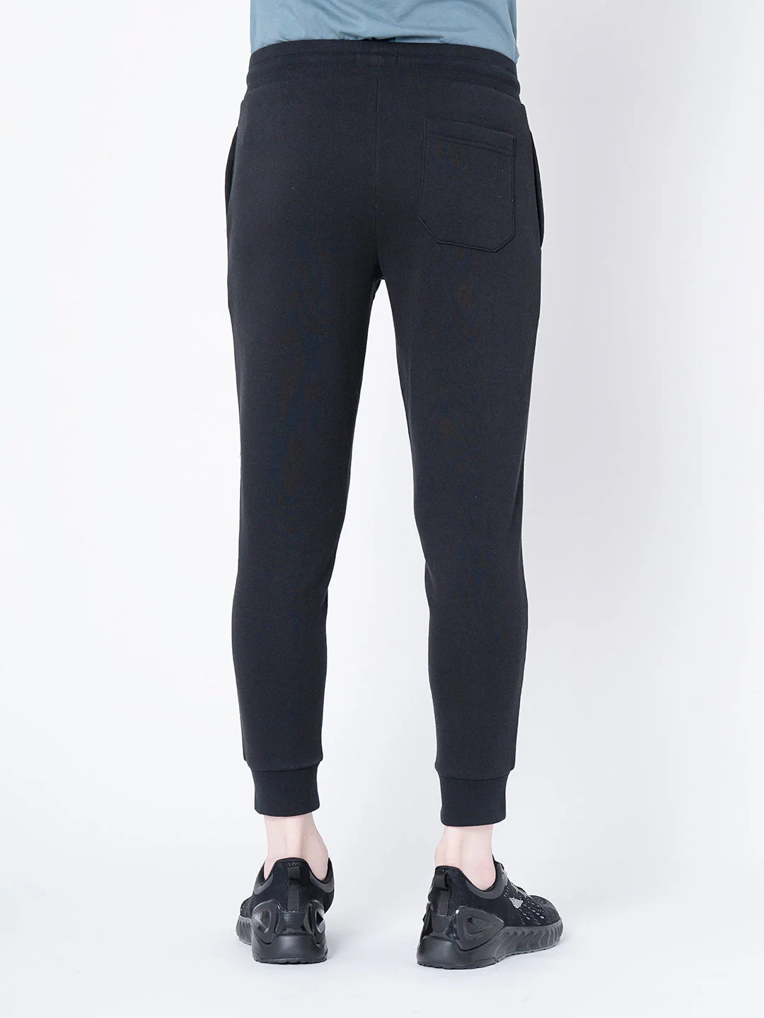 Men's Black Solid Jogger - Image 3