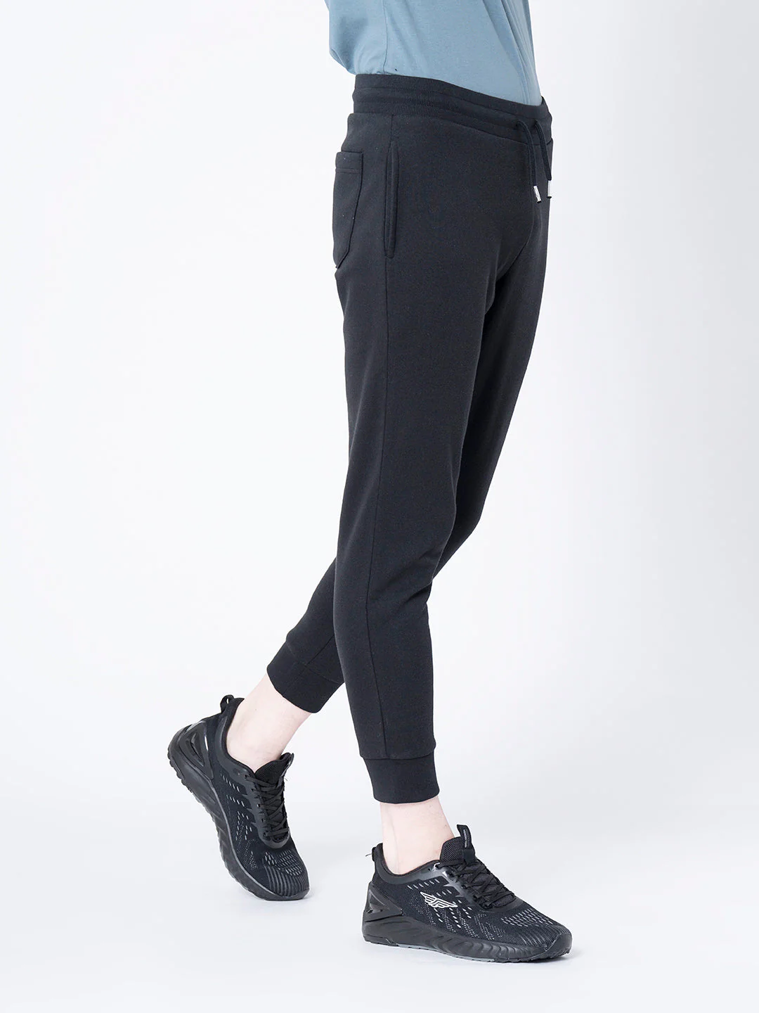 Men's Black Solid Jogger - Image 6