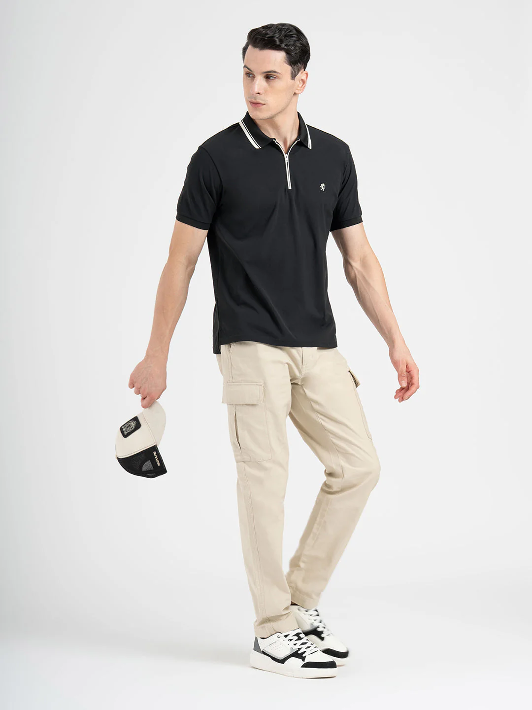 Menâ€™s Black Sports Polo T-Shirt - Image 5