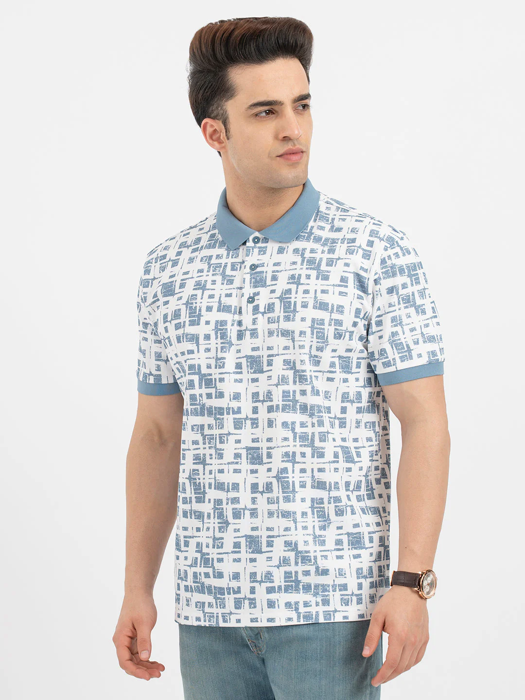 Men's Blue Polo T-Shirt - Image 2