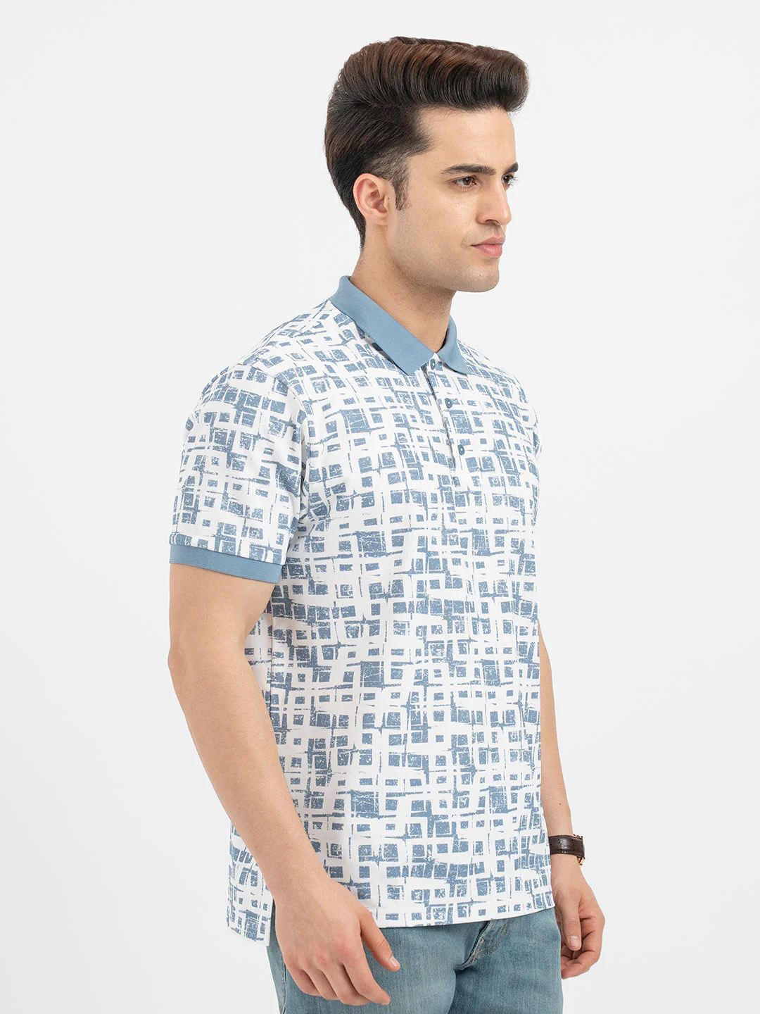 Men's Blue Polo T-Shirt - Image 6
