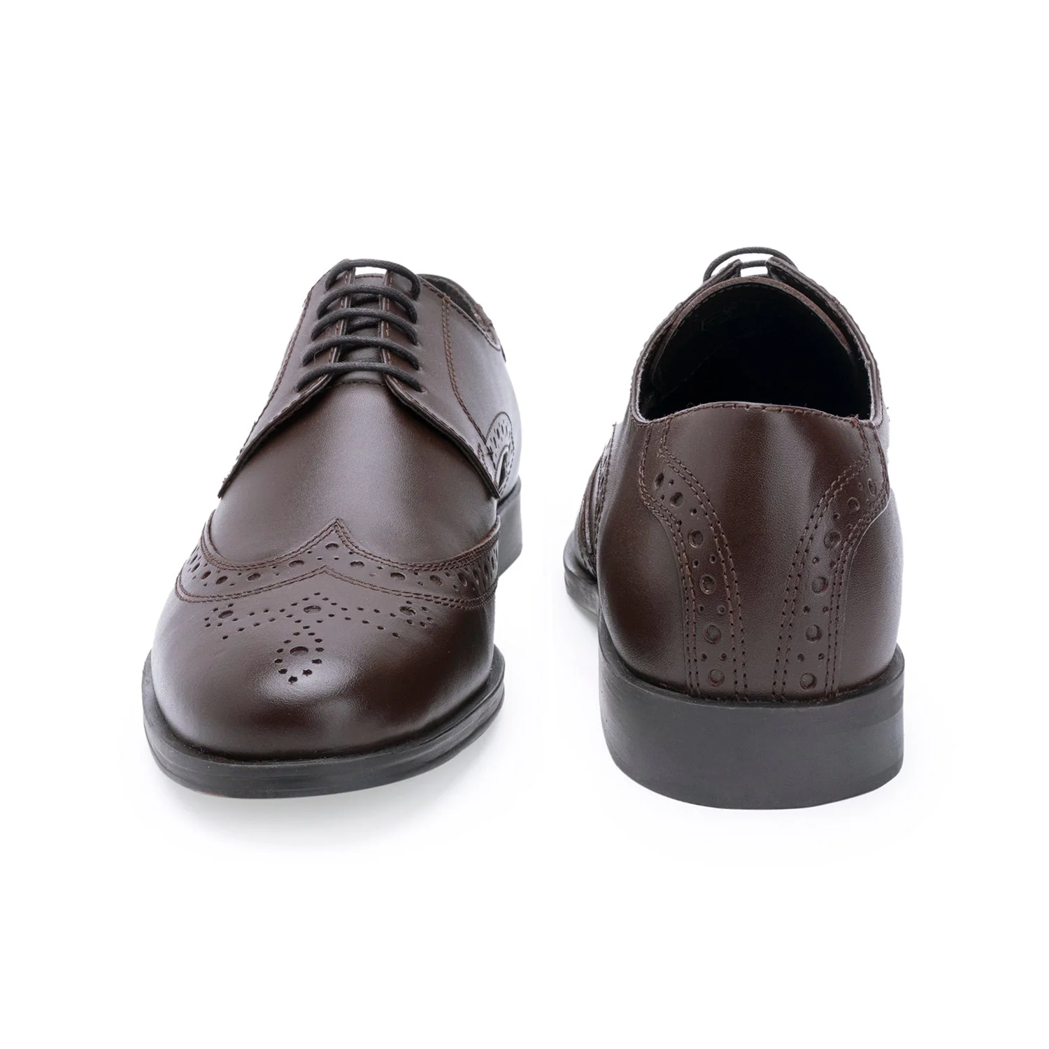 Men Brown Derby Brogue Shoes for Sophisticated Style - Image 4