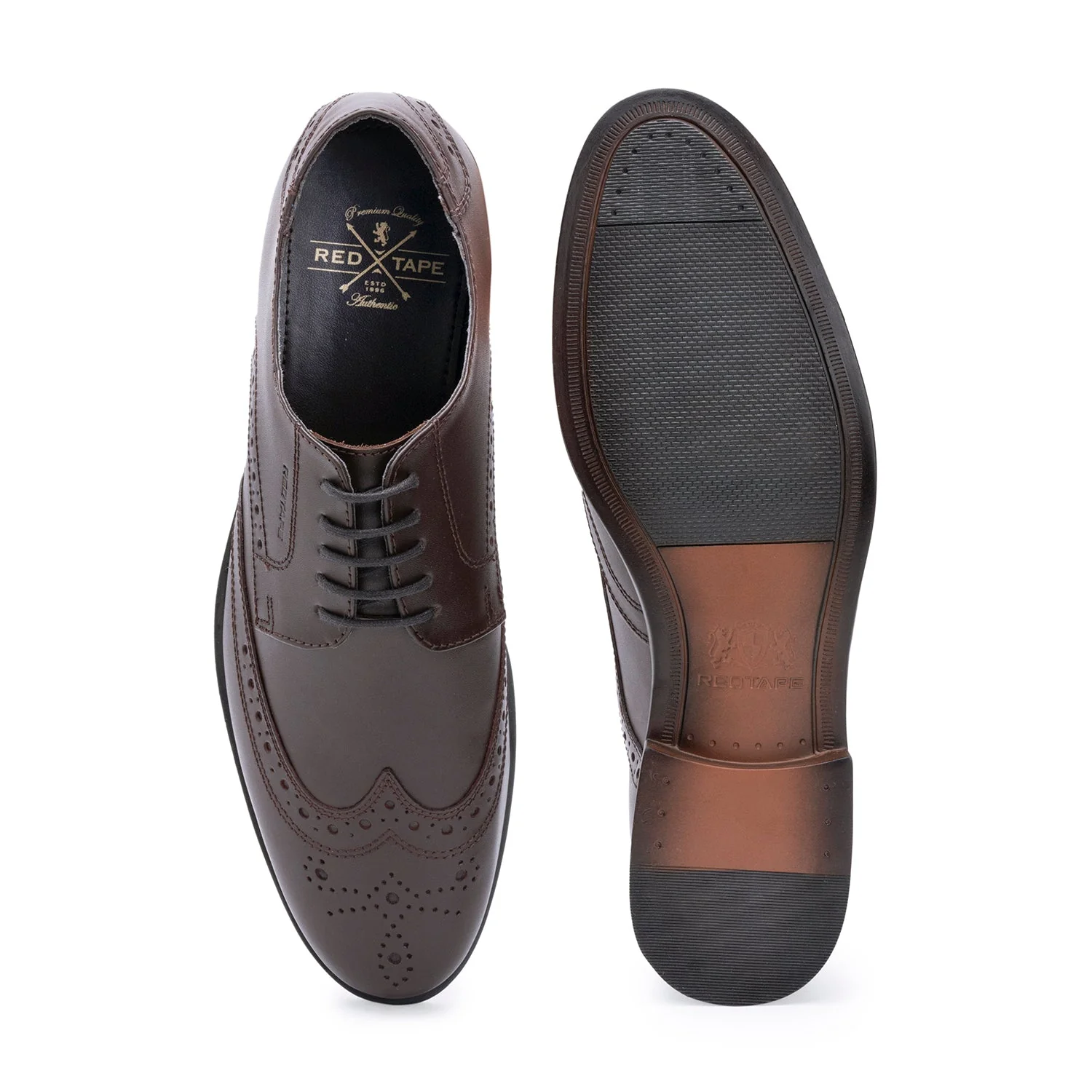 Men Brown Derby Brogue Shoes for Sophisticated Style - Image 5