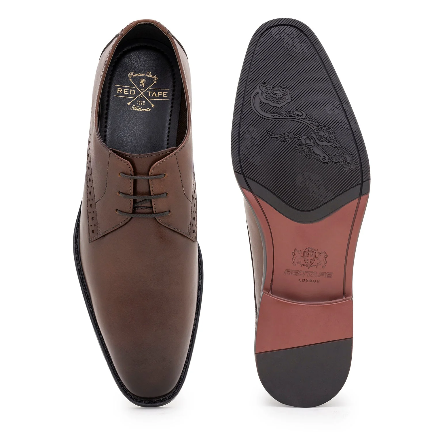Menâ€™s Brown Formal Derby Shoes | Modern Classics - Image 5