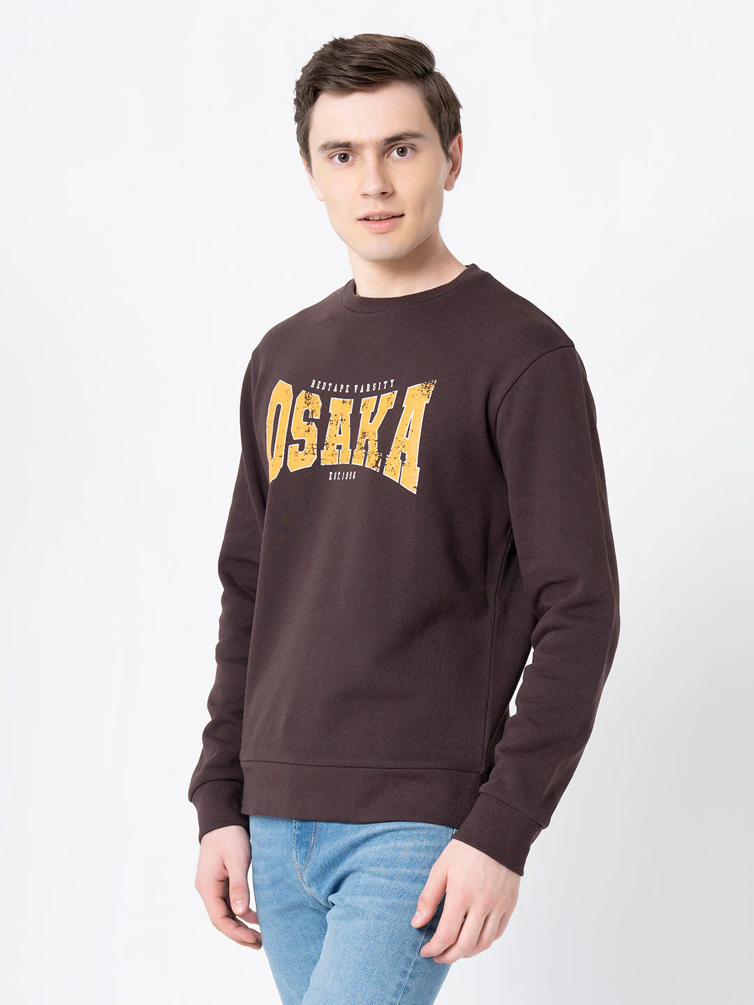 Men's Brown Graphic Print Sweatshirt - Image 2