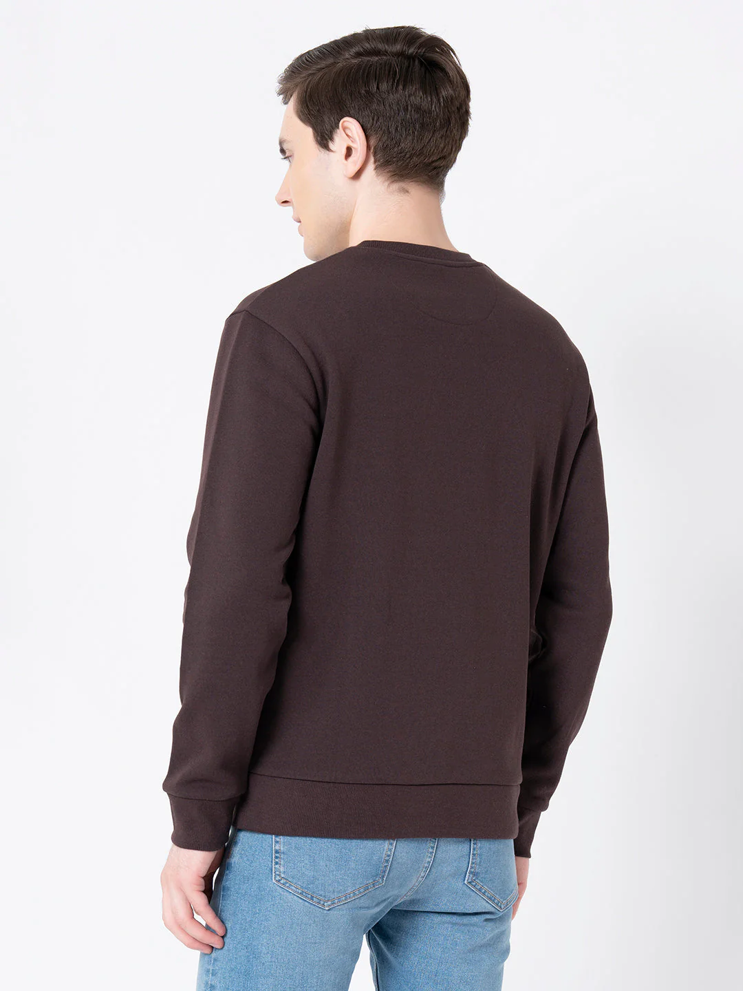 Men's Brown Graphic Print Sweatshirt - Image 3