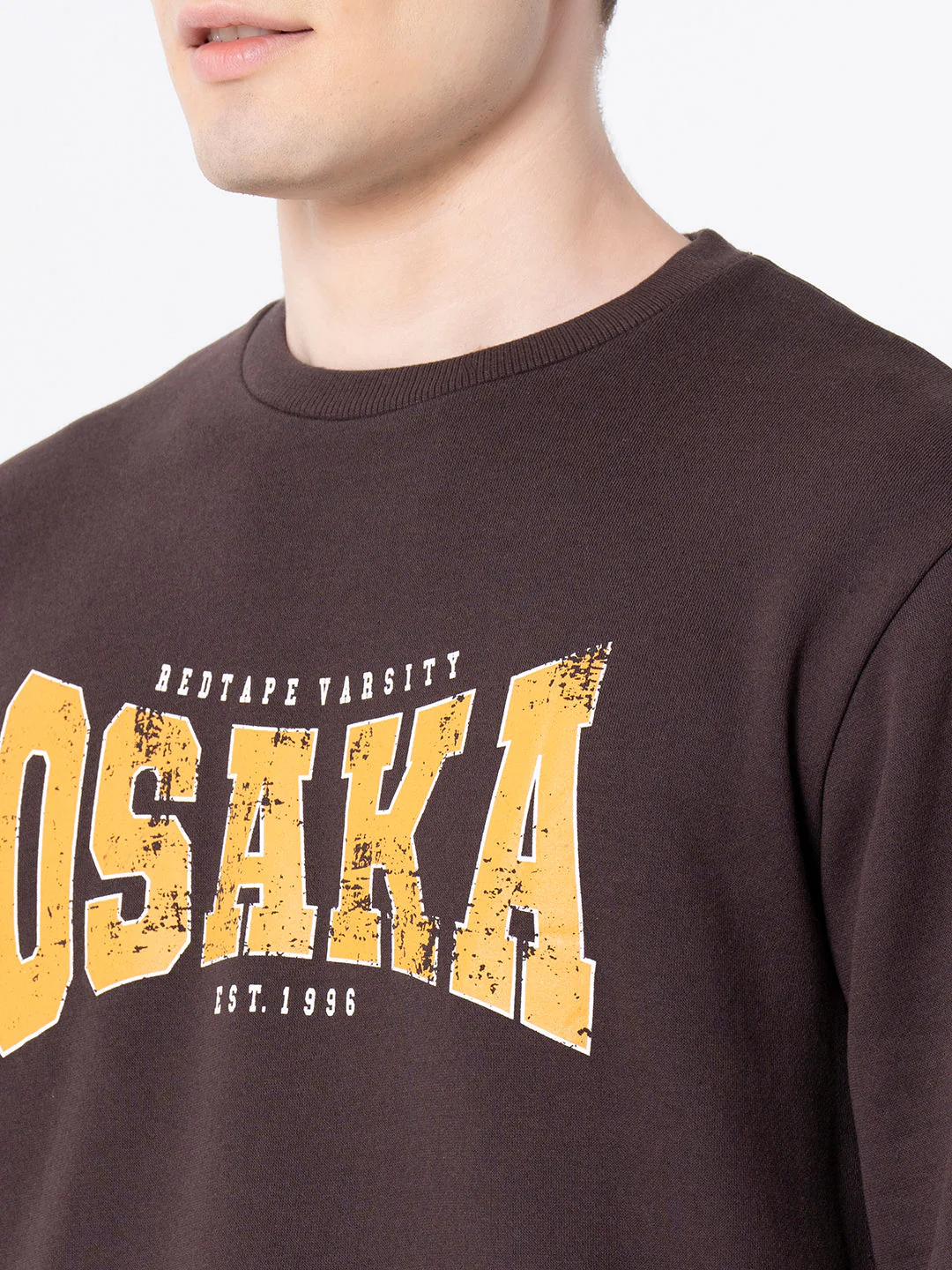 Men's Brown Graphic Print Sweatshirt - Image 4