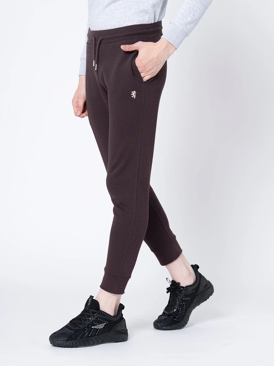 Men's Brown Solid Jogger - Image 2