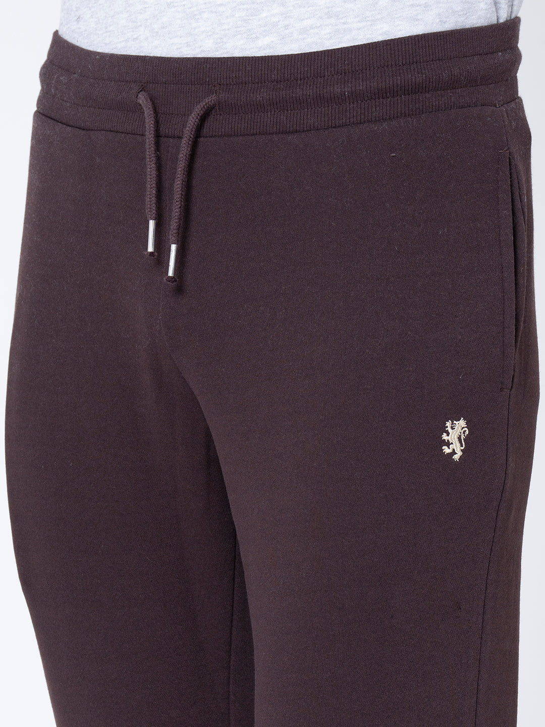 Men's Brown Solid Jogger - Image 4