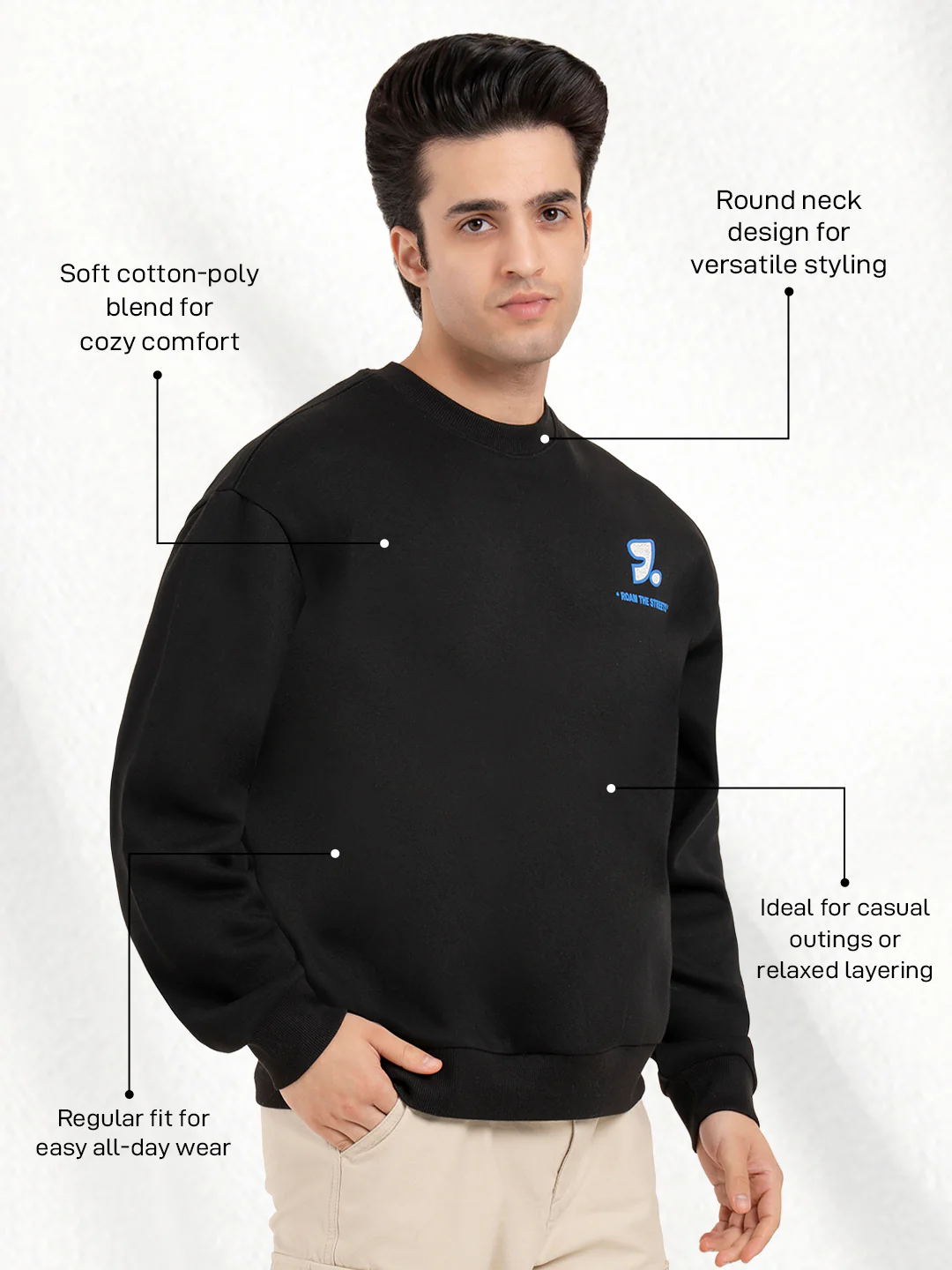 Men's Casual Graphic Sweatshirt - Image 3
